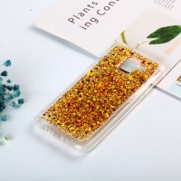 Samsung Galaxy J6 (2018) Cover Schutzhülle TPU Silikon Glitter Effekt Gold