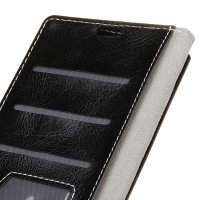 Samsung Galaxy Note9 Case Handytasche Ledertasche Fotofach Retro Style Schwarz