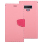 Samsung Galaxy Note9 Textur Handytasche Ledertasche Standfunktion Pink