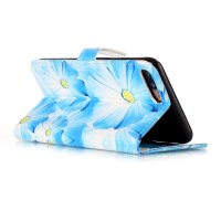 iPhone 8 Plus & iPhone 7 Plus Handytasche Ledertasche Kartenslot Orchideen Motiv