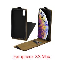 iPhone XS Max Case Handytasche Flip Ledertasche Kartenslot Schwarz