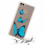 Huawei P Smart Cover Schutzhülle TPU Silikon Schmetterling Motiv
