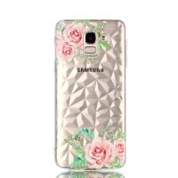Samsung Galaxy J6 (2018) Cover Schutzhülle TPU Silikon Diamant Rosen Motiv