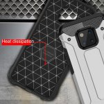 Huawei Mate 20 Pro Case Schutzhülle TPU Silikon/PC Kombi Carbon Design Rose Gold