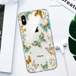 iPhone X/XS Cover Schutzhülle TPU Silikon Schmetterling Motiv