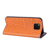 Huawei Mate 20 Pro Handytasche Ledertasche Standfunktion Kroko Style Orange