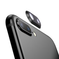 iPhone 8 Plus Kamera Linse Objektiv Glas mit Rahmen Schwarz