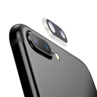 iPhone 8 Plus Kamera Linse Objektiv Glas mit Rahmen Silber