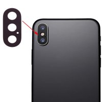 iPhone X/XS/XS Max Kamera Linse Objektiv Rück Modul Glas Abdeckung Schwarz