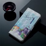 Samsung Galaxy A7 (2018) Handytasche Ledertasche Fotofach 3D Eiffelturm Motiv