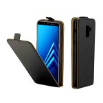 Samsung Galaxy A8+ (2018) Case Handytasche Flip Ledertasche Kartenslot Schwarz