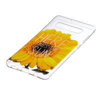 Samsung Galaxy S10 Cover Schutzhülle TPU Silikon Klar Sonnenblumen Motiv