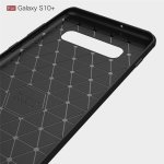 Samsung Galaxy S10+ Schutzhülle TPU Silikon Textur/Carbon Design Schwarz