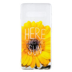 Samsung Galaxy S10+ Cover Schutzhülle TPU Silikon Klar Sonnenblumen Motiv