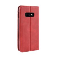 Samsung Galaxy S10e Case Handytasche Ledertasche Retro Style Rot