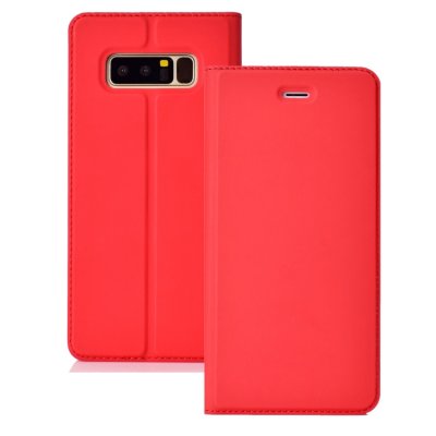Samsung Galaxy Note 8 Handytasche Ledertasche Standfunktion Ultra Dünn Rot