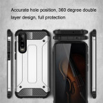 Huawei P30 Cover Schutzhülle TPU Silikon/PC Kombi Carbon Design Schwarz