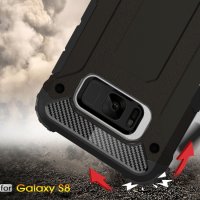 Samsung Galaxy S8 Schutzhülle TPU Silikon/PC Carbon Design Schwarz