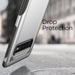 Samsung Galaxy S10+ Schutzhülle PC+TPU Silikon kombi Design Armee Grün