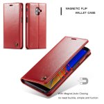 Samsung Galaxy J6+ Handytasche Ledertasche Kartenslot Standfunktion Rot