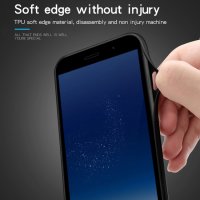 Samsung Galaxy J6+ Cover Schutzhülle TPU Silikon/PC Kombi Schwarz