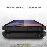 Samsung Galaxy A9 (2018) Schutzhülle TPU Silikon/PC Carbon Design Schwarz