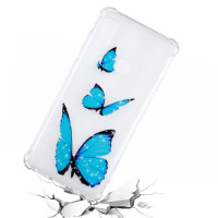 Samsung Galaxy A9 (2018) Schutzhülle TPU Silikon Klar Schmetterling Motiv