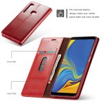 Samsung Galaxy A9 (2018) Handytasche Ledertasche Kartenslot Standfunktion Rot