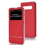 Samsung Galaxy S10 Handytasche Business Standfunktion ID Fenster Rot