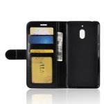 Nokia 2.1 Case Handytasche Ledertasche Standfunktion Kartenslot Fotofach Schwarz