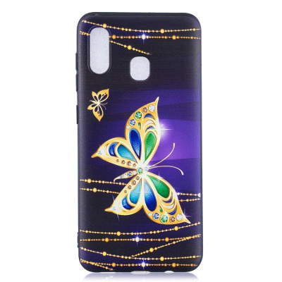 Samsung Galaxy A20 / A30 Cover Schutzhülle TPU Silikon Schmetterling Motiv
