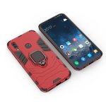 Huawei P Smart (2019) & Honor 10 Lite Schutzhülle TPU/PC Kombi Metall Ring Rot
