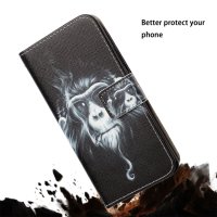 Huawei P Smart (2019) & Honor 10 Lite Case Handytasche Ledertasche Affen Motiv