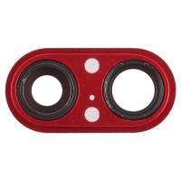 Kamera Linse für iPhone 8 Plus Linse Objektiv Glas mit Rahmen Rot
