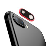 Kamera Linse für iPhone 8 Plus Linse Objektiv Glas mit Rahmen Rot