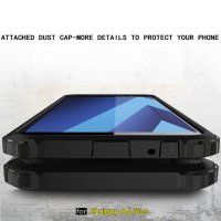 Samsung Galaxy A6+ (2018) Schutzhülle TPU Silikon/PC Carbon Design Schwarz