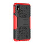 Samsung Galaxy A2 Core Schutzhülle TPU Silikon/PC Reifenprofil Design Rot