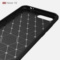 Huawei Honor 10 Cover Schutzhülle TPU Silikon Textur/Carbon Schwarz