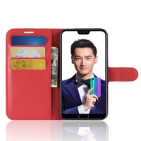Huawei Honor 10 Handytasche Ledertasche Standfunktion Kartenslot Rot