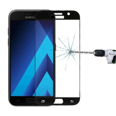 Samsung Galaxy A3 (2017) Displayschutzglas Glasfolie Full Screen Schwarz