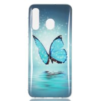 Samsung Galaxy A50 Cover Schutzhülle TPU Silikon leuchtenden Schmetterling Motiv