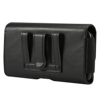 Universal Handy-Leder-Tasche Gürtelclip Kartenslot Handys bis 5,2 Zoll Schwarz