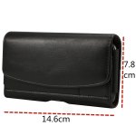 Universal Handy-Leder-Tasche Gürtelclip Kartenslot Handys bis 5,2 Zoll Schwarz