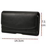 Universal Handy-Leder-Tasche Gürtelclip Kartenslot Handys bis 4,8 Zoll Schwarz