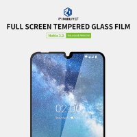Nokia 2.2 Displayschutzglas Glasfolie Tempered Glass Full Screen Schwarz