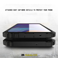 Samsung Galaxy A10 Cover Schutzhülle TPU Silikon/PC Carbon Design Rose Gold