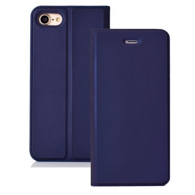 iPhone SE (2020) iPhone 8/7 Handytasche Ledertasche Standfunktion DeLuxe Blau
