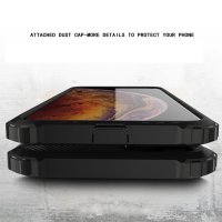 iPhone 11 Pro Cover Schutzhülle TPU Silikon/PC Carbon Design Schwarz