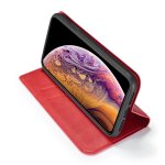 iPhone 11 Pro Max Case Handytasche Ledertasche Standfunktion Retro DeLuxe Rot