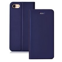 iPhone 6 & iPhone 6S Case Handytasche Ledertasche Standfunktion DeLuxe Blau